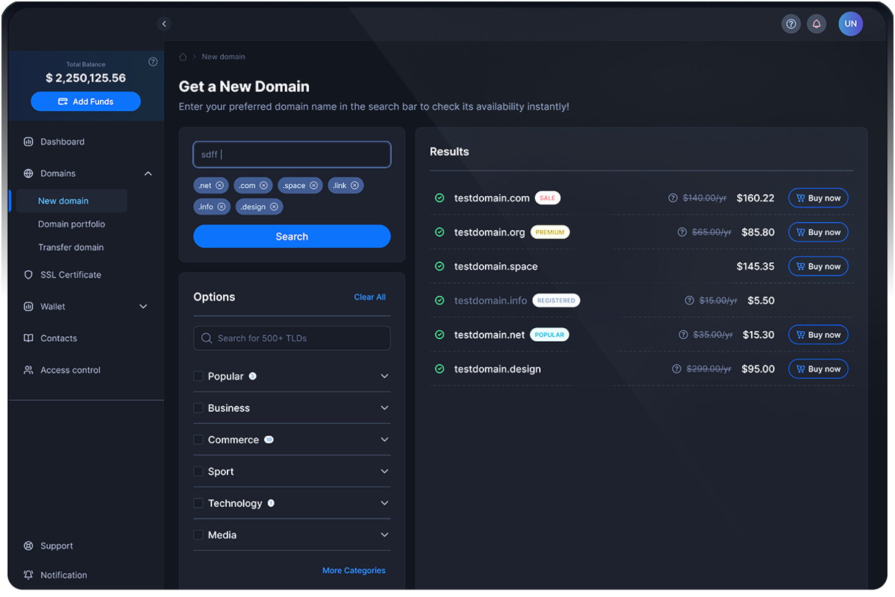 Dashboard preview